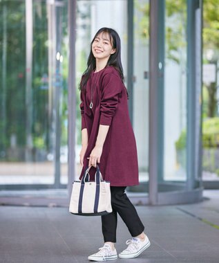 Tiaclasse 【洗える】裏起毛チュニック ワイン