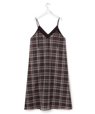 23区 【先行予約】ハイツイストシアーチェック キャミソールワンピース ブラウンチェック