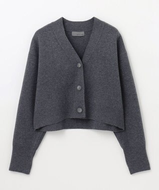 uncrave 【選べるレングス】ウールナイロン ジャガード ニット カーディガン（uncrave STANDARD） チャコール
