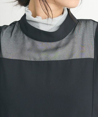 CRAFT STANDARD BOUTIQUE シアー切替えワンピース Black