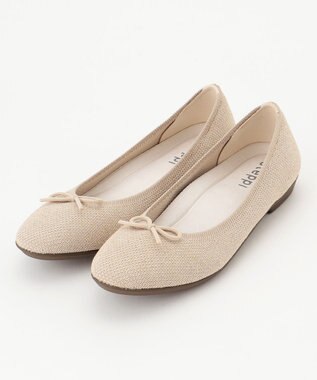 steppi 【洗える/撥水】ラウンド バレエ パンプス ゴールド