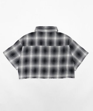 WEGO ショートチェックシャツ（S） ブラック