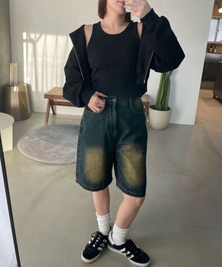 WEGO 【カップ付きインナー/SMサイズ展開】なちゅ盛れカップインアメスリタンク ブラック