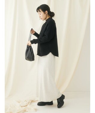 CRAFT STANDARD BOUTIQUE ７Ｇモールニット　ヘンリーＰＯ　Ｌ／Ｓ Black