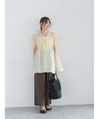 Te chichi シャーリングチュニック クリーム