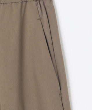 自由区 【XSサイズ～/洗える】ストレッチタイプライター ワイドパンツ ブラウン系