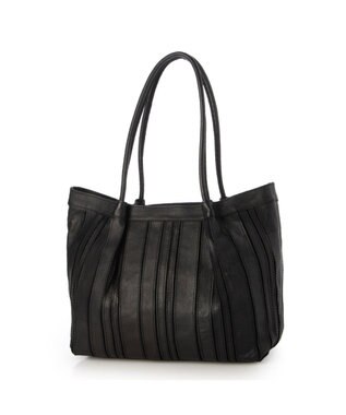 UNBILLION ピークスピーク PEAKS PEAK / ソフトレザーマルチストライプトート ブラック