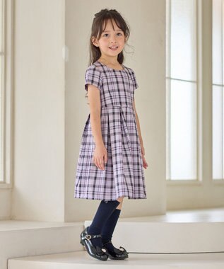 ANY KIDS 【2点セット】セーラージャケット+チェックワンピース ネイビー