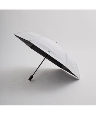 MOONBAT MIZUNO(ミズノ) ワンポイントロゴ 無地 日傘 折りたたみ傘 自動開閉 1プッシュ パラソル 晴雨兼用 軽量 遮熱効果 遮光率100% UV遮蔽100% ホワイト