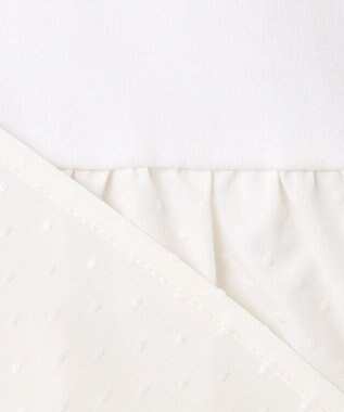 ANY SIS S スムースコンビペプラム カットソー オフドビー