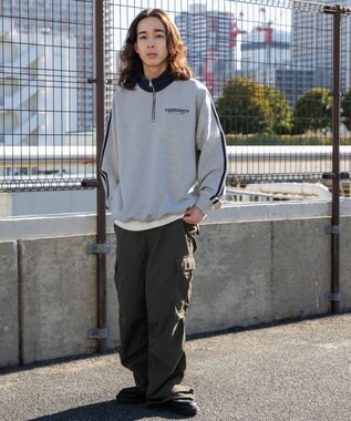 WEGO ナイロンカーゴパンツ カーキ