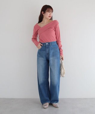 Green Parks ・ｓｗｉｎｇ　ｂｙ　クロスネックプルオーバー Pink