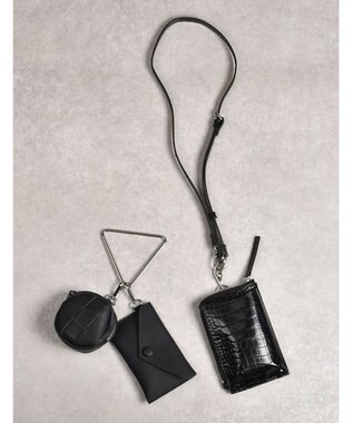 LA BAGAGERIE 【MONICA】トライアングルマルチショルダーバッグ ブラック