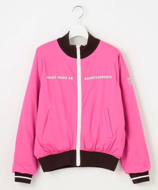 23区GOLF 【WOMEN】リバーシブルニットブルゾン ダークブラウン系2