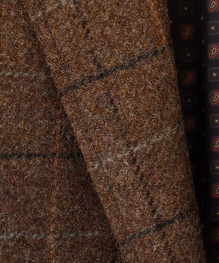 JOSEPH ABBOUD 【ツィード/UKファブリック】 ツイード　ウィンドーベン ジャケット ダークブラウン系4