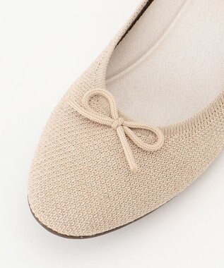 steppi 【洗える/撥水】ラウンド バレエ パンプス ゴールド