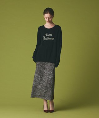 GRACE CONTINENTAL フェザーヤーンシャイニースカート シルバー