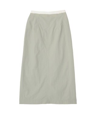 CRAFT STANDARD BOUTIQUE ナイロンダブルウエストIラインスカート Light Beige