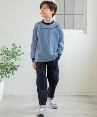 J.PRESS KIDS 【100-130cm】トリコロールライン カットソー ブルー系