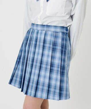 WEGO 【SCHOOLITEM/SMLサイズ展開】スクールプリーツスカート ブルーチェック2