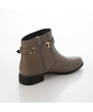 ing <ing>ベルトデザインフラットショートブーツ オーク