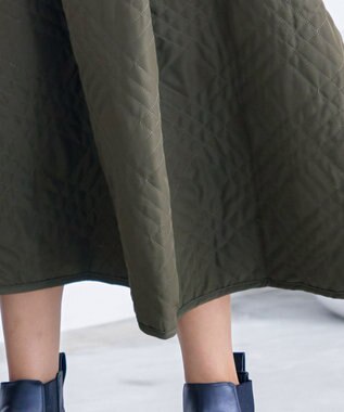 Tiaclasse ミモレ丈中綿スカート カーキ