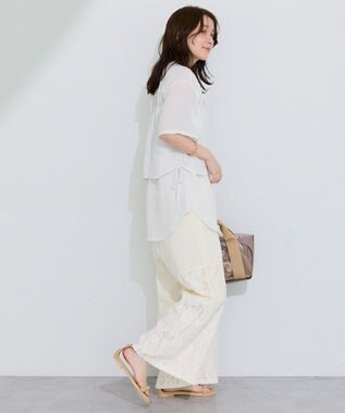 Green Parks ＳＥＴ２点シアーストライプシャツ＋ビスチェ Off White