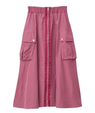 Green Parks ・ＳＵＧＡＲ　ＳＰＯＯＮ　ミリタリーフレアスカート Pink