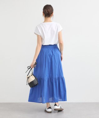 earth music&ecology クリンクルスカート Blue