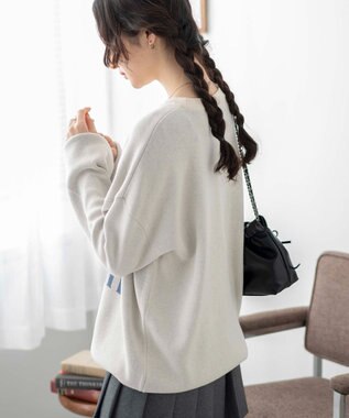 WEGO ロゴジャガードニットプルオーバー ホワイトアイボリー