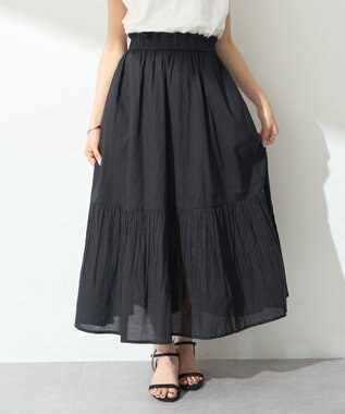 earth music&ecology クリンクルスカート Black