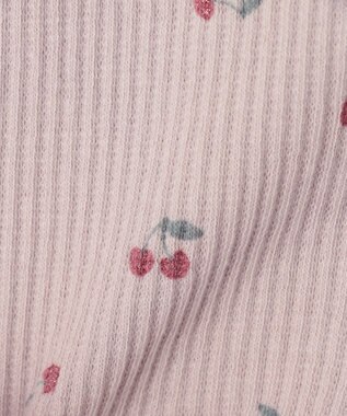 ANY KIDS テレコ レギンス ベージュ×チェリー