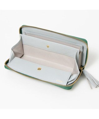 UNBILLION ペルケ perche / ドット型押し・ジャバラカード長財布 グリーン