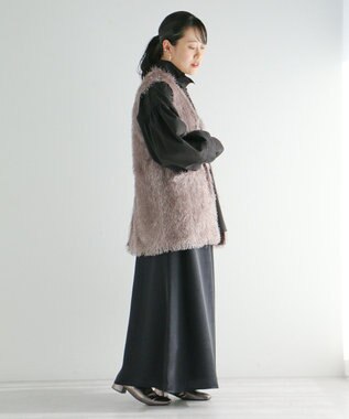 CRAFT STANDARD BOUTIQUE シャギーベスト Gray Beige