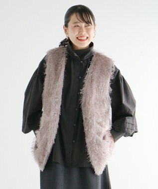 CRAFT STANDARD BOUTIQUE シャギーベスト Gray Beige