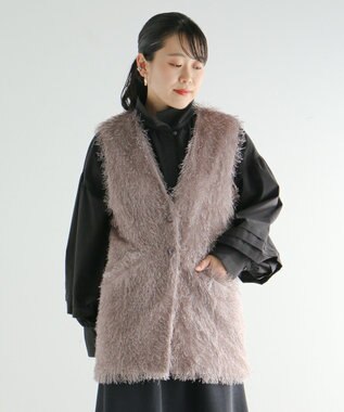 CRAFT STANDARD BOUTIQUE シャギーベスト Gray Beige