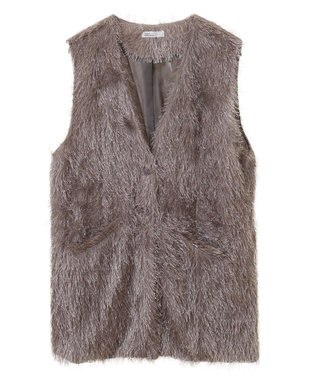 CRAFT STANDARD BOUTIQUE シャギーベスト Gray Beige