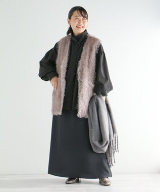 CRAFT STANDARD BOUTIQUE シャギーベスト Gray Beige