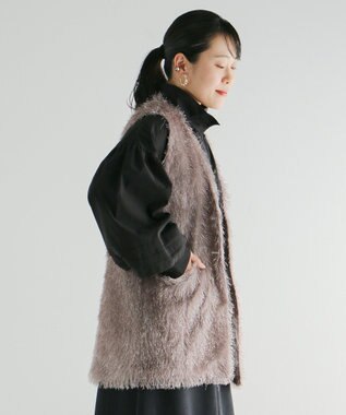 CRAFT STANDARD BOUTIQUE シャギーベスト Gray Beige