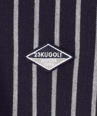 23区GOLF 【MEN】ストライプ 長袖シャツ ネイビー系2