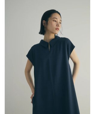 Green Parks armonia.襟付きフレアワンピース Navy