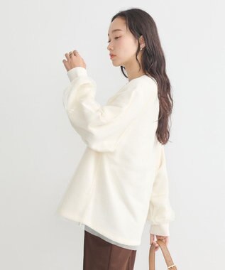 earth music&ecology シアーレイヤードプルオーバー Ivory