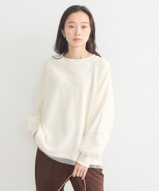 earth music&ecology シアーレイヤードプルオーバー Ivory