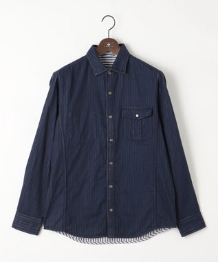 JOSEPH ABBOUD 【2WAY】リバーシブル シャツ ネイビー系