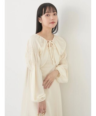 earth music&ecology ＳＥＴ２点ボレロ＋キャミワンピース Ivory