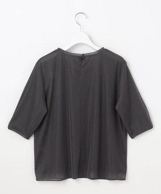 J.PRESS LADIES L シアーレイヤード タックスリーブ カットソー スレート系