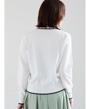 Te chichi ポケット付きクルーネックカーディガン オフホワイト