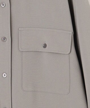 自由区 【洗える】ハイツイストシャツ ブラウス グレー