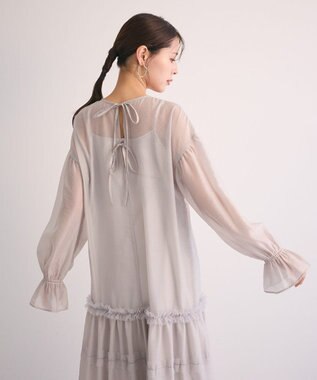 Green Parks ・Ｒａｉｌｍｅオーガンジーワンピース（インナーＯＰ Light Gray