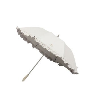 MOONBAT 【一級遮光/晴雨兼用/遮熱/UV】PAUL&JOE ACCESSOIRES(ポール & ジョー)晴雨兼用日傘 クリザンテームワンポイントフリル オフホワイト